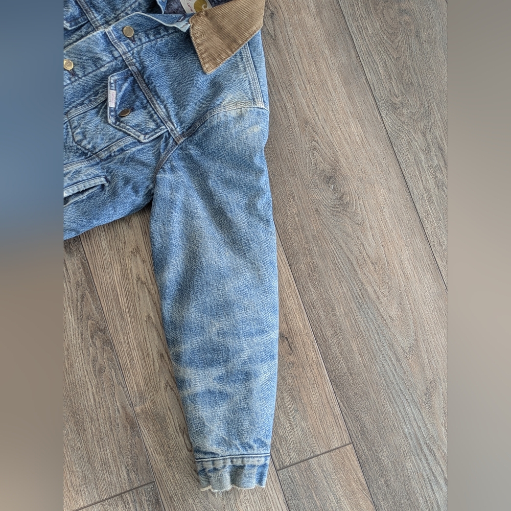 Vintage Rare Carhartt Trucker Jean Denim Jacket Blanket Lined Mens 40 Distressed - Picture 8 of 11